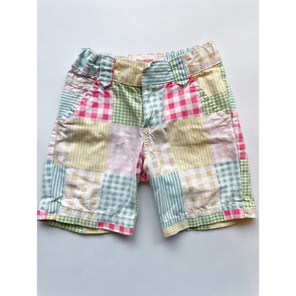 Toddler Girl's OshKosh Colorful Patchwork Cotton Shorts Size 4 - Picture 1 of 6